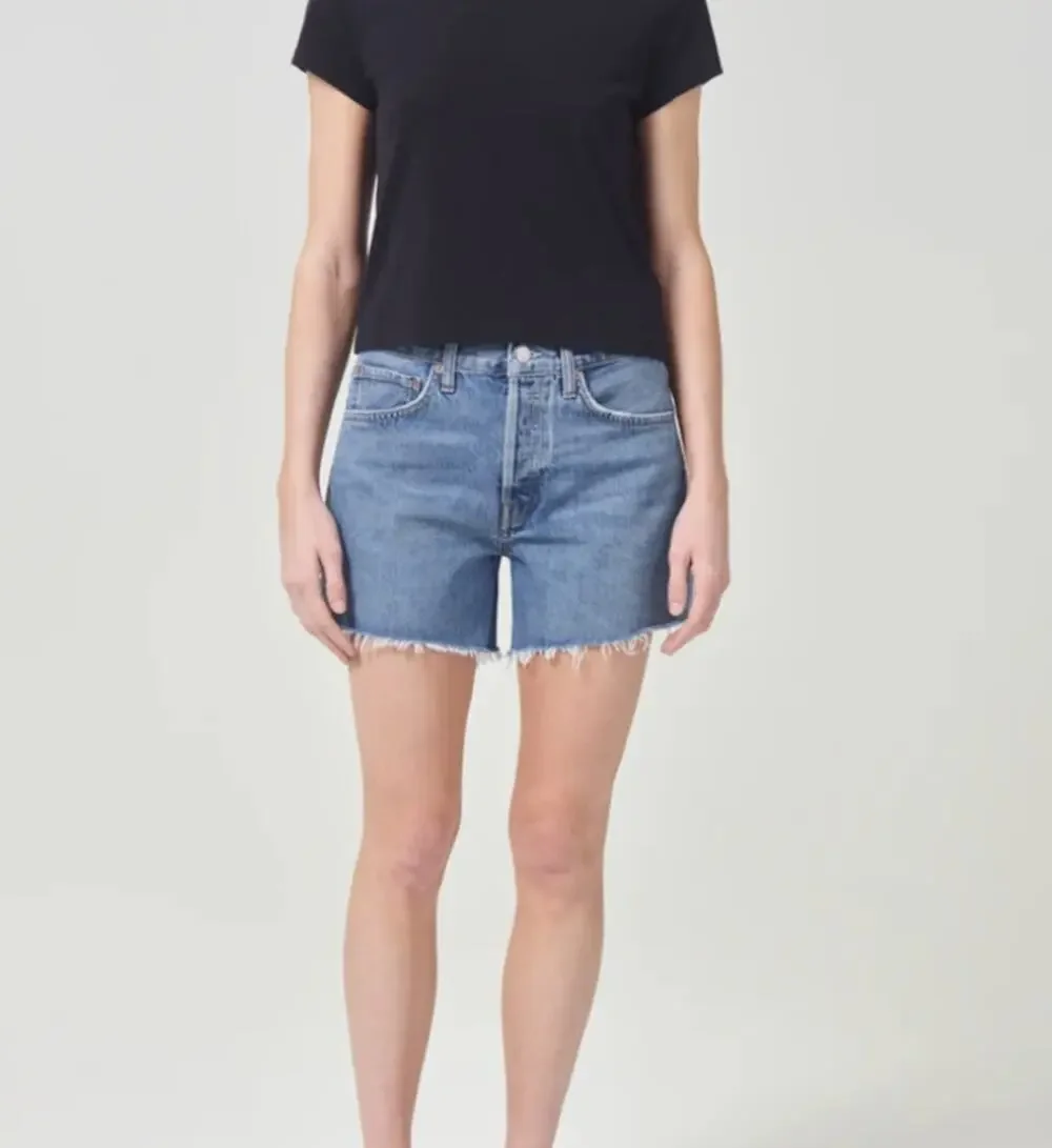 AGOLDE Parker Skywave Blue Long Denim Jean Shorts Size 26